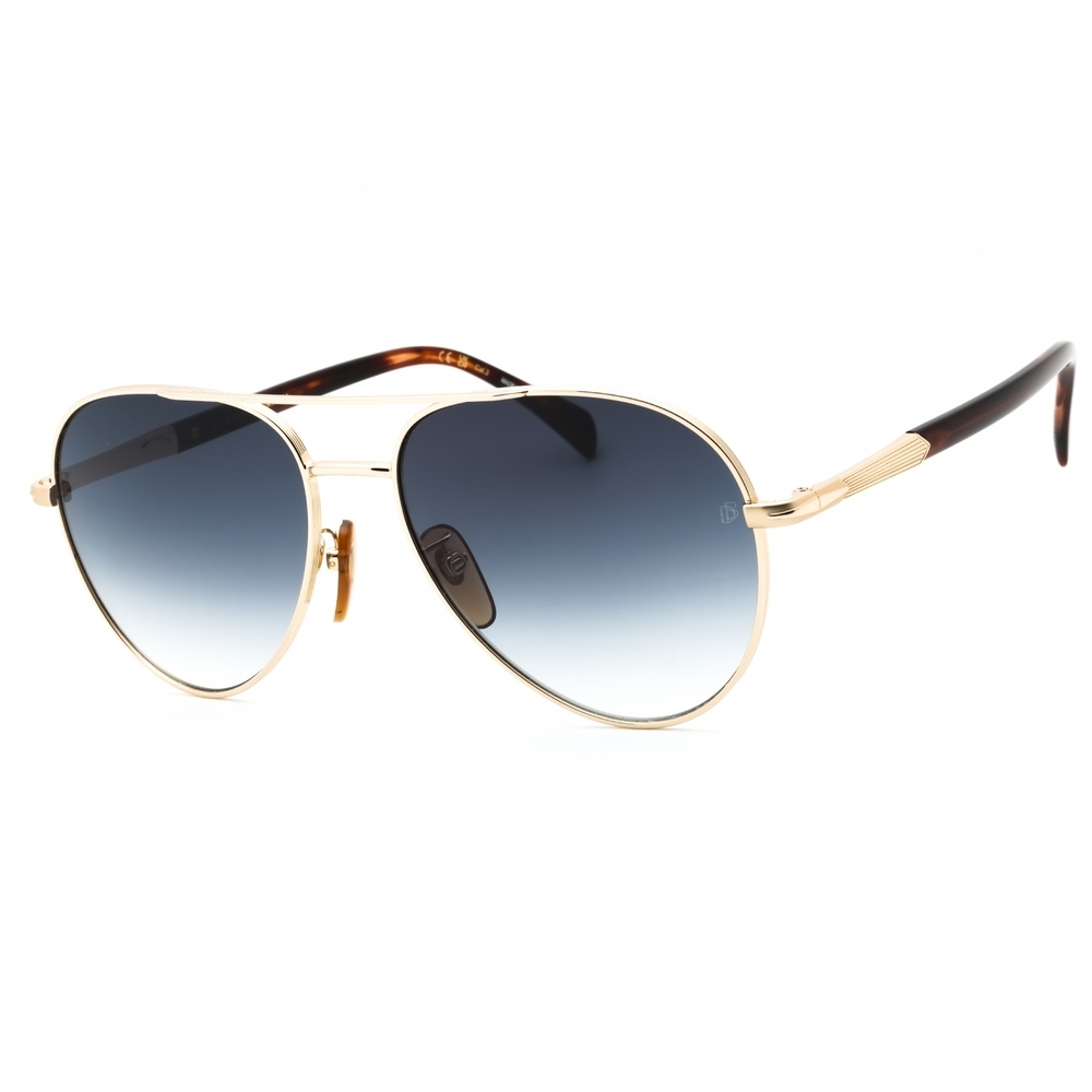NWT David Beckham DB 1118/G/S-0T5U 9O Gd Bwhorn Avaitor 59mm Sunglasses